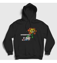 Presmono Unisex Siyah Flowey Undertale Kapüşonlu Sweatshirt 32118tt