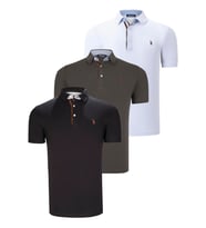 ÜÇLÜ SET T8582 DEWBERRY ERKEK T-SHIRT-SİYAH-BEYAZ-HAKİ (Karışık)