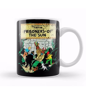 The Adventures Of Tintin Prisoners Of The Sun Vintage Style Cover Kupa Bardak Porselen