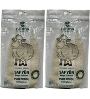 Derma Naturel Therapy Saf Yün Banyo Eldiveni T-485 (2 Li Set)