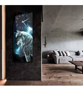 Saatli Neon Kurt Cam Tablo