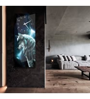 Saatli Neon Kurt Cam Tablo