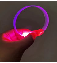 3 Modlu Pilli Led Işıklı Esnek Parti Bilekliği Pembe