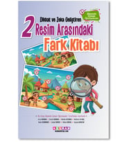 Dikkat ve Zeka Geliştiren İki Resim Arasındaki Fark Kitabı (Çok Renkli)