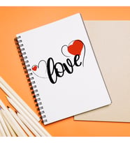 Aşk Love Sevgili Tasarımlı Defter