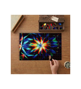 Fraktal Renkler - Soyut Tasarımı 240 parça Ahşap Puzzle Ahşap Kutuda MP02487