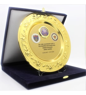 Kadife Kutulu Tabak Plaket
