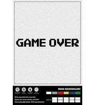 GAME OVER STICKER 15 x 2 cm
