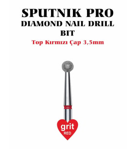 Elmas Top Freze Kırmızı Çap 3,5mm