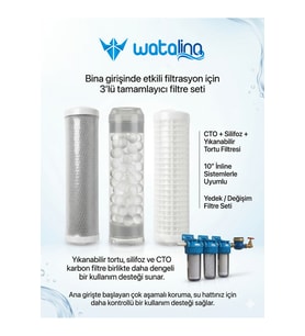 Bina Girişi 10" Filtrasyon Sistemi 3'lü Yedek Filtre