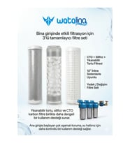 Bina Girişi 10" Filtrasyon Sistemi 3'lü Yedek Filtre