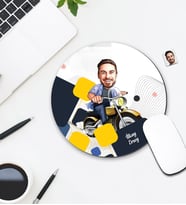 Kişiye Özel Karikatür Motorcu Tasarımlı Mouse Pad 085