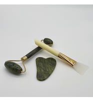 Jade Yeşim Taşı Roller Gua Sha Yüz Masaj Seti
