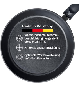 Fissler Ceratal Comfort Orbit Black Yapışmaz Tava Siyah 24 Cm