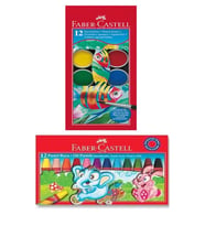 Faber Castell Pastel Boya 12 li - Sulu Boya 12 li - 2 li Set