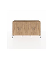 Arges Konsol 4 Raflı 4 Kapaklı 176x30x99 Çam-Çam/Antrasit