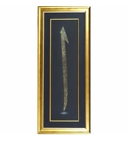 İslami Tablo 86X37 cm Hat Sanatı El Yazması Dekoratif Çerçeveli  Elif Formunda Nazar Ayeti