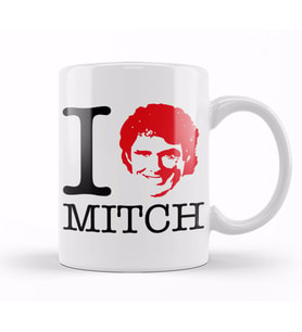 I Heart Mitch Baywatch David Hasselhoff Kupa Bardak Porselen