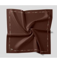 Bonjela Soft Eşarp Minimal Çiçek Desen Kahve