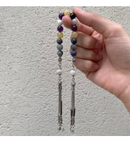 Yay Burcu Zaza Tesbih – Ametist, Kalsit, Labradorit, Lapis Lazuli & Sedef