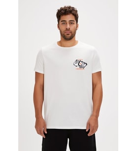 Bad Bear FOCUS T-SHIRT OFF-WHITE Erkek Tişört Beyaz S-XXL