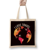 Love Travel Blogger Traveler Wanderlust Adventure Traveling Bez Çanta Uzun Saplı