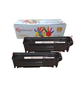 HP Çipli Q2612A 12A 2'li Ekonomik Paket Garantili Uyumlu Toner 1010/1012/1015/1018/1020 Muadil Toner