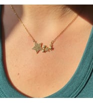 Gold Renk Yıldız Model Kolye