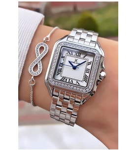 Daniel Klein MRD11760 Gümüş Renk Taşlı Kadın Kol Saati Bileklik Hediyeli