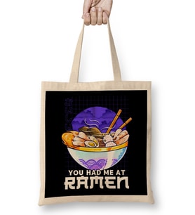 Funny You Had Me At Ramen Anime Kawaii Noodles Pun Bez Çanta Uzun Saplı