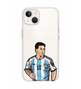 Iphone 14 Uyumlu Lionel Messi Desenli Şeffaf Telefon Kılıfı