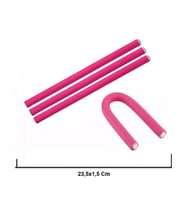 Hair Clips 4'Lü Sosis Bigudi - Pembe