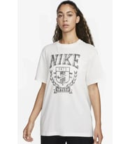 Nike Sportswear Fleece Bol Kesim Kırık Beyaz Renk Pamuklu Kadın Tişört