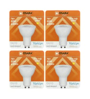 (4 Adet) Osaka 7W (50W) Sarı Işık (3000K) GU10 Duylu Led Spot Ampul