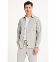 Erkek Kadife Oversize Takım – Gömlek Ve Pantolon İkili Set Füme Corduroy Şıklığı, Rahat Ve Zarif Dur