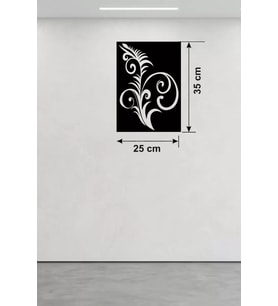 Geleneksel Çiçek Desenli Ahşap Duvar Tablosu - 25X35 Cm Kesim Dekoratif Pano
