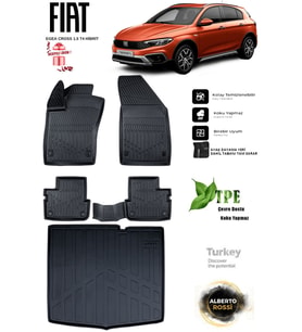 Fiat Egea Cross 2022 Araca Özel 3D Paspas Ve 3D Bagaj Havuzu