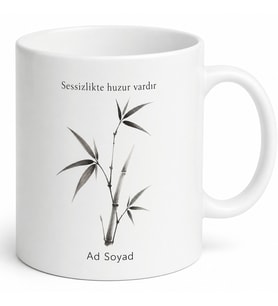 Japon Minimalizmi Temalı Baskılı Kupa Bardak Zen Hediye Porselen Mug
