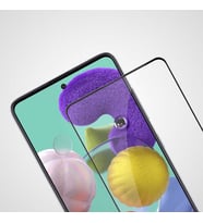 Samsung Galaxy A71 Temperli Cam Full Ekran Koruyucu (Siyah)