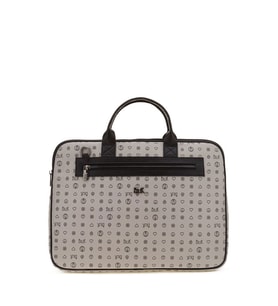 Bilik Deri Monogram Gri-Siyah Unisex Laptop & Evrak Çantası RH09 BUSİNESS-MN