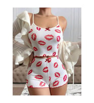 Arias Closet Kiss Öpücük Beyaz Şortlu Takım
