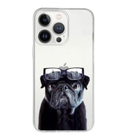 PrintiFy Apple  iPhone 13 Pro ile Uyumlu 1mm Slim Fit Köpek 3 050f Baskılı Şeffaf  Kılıf