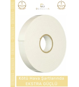 #KöpükBant Güçlü Yapışkanlı 18mm 2 Metre Duvar Tablo Poster Montaj Rulo Çift Taraflı Köpük Bant