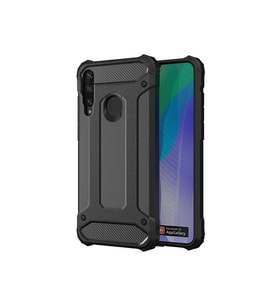 Huawei Y6P Kılıf Armor Hybrid Zırh Ultra Koruma (Siyah)