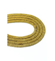 6X2 MM Gold Renkli Hematit Taşı Dizi (Sarı)