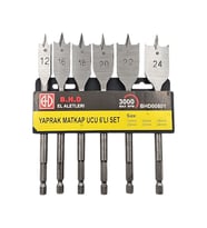 Fixonic B.H.D BHD000801 6'lı Yaprak Matkap Ucu Seti (12-16-18-20-22-24mm) (Gri)