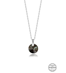 Swarovski Crystal Kadın Yuvarlak Chrome Gümüş Kolye