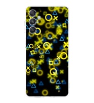 PrintiFy Samsung M34 Uyumlu Kamera Korumalı Semboller Tasarımlı Şeffaf Silikon Kılıf