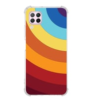 Huawei P40 Lite  Köşe Korumalı Antişok Kapak Renk Cümbüşü Tasarımlı Şeffaf  Kılıf