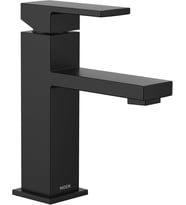 Moen Revyl Mat Siyah Tek Kolu Tek Delikli Modern Banyo Lavabo Bataryası İsteğe Bağlı Deckplate Ve Ya (Çok Renkli)